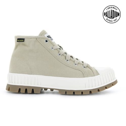 Palladium Pallashock Mid OG High Tops Sneakers Dames Lichtgroen | NL 69XBVIZ